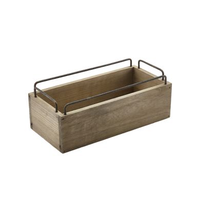 Industrial Wooden Crate 25 x 12 x 9.5cm