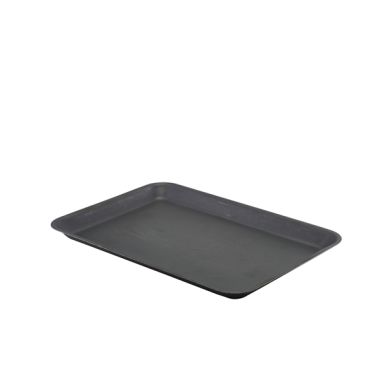 GenWare Black Vintage Steel Tray 31.5 x 21.5cm - Pack of 12
