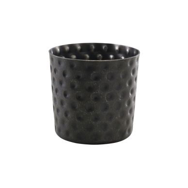 GenWare Black Vintage Steel Hammered Serving Cup  8.5 x 8.5cm - Pack of 12