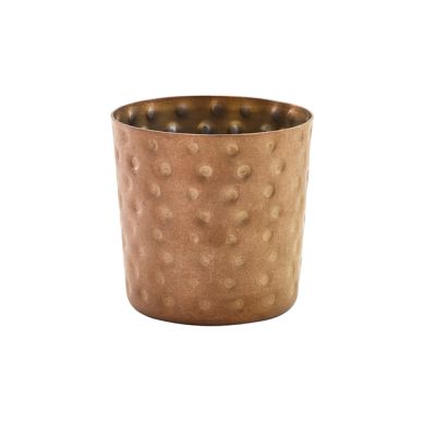 GenWare Copper Vintage Steel Hammered Serving Cup 8.5 x 8.5cm - Pack of 12