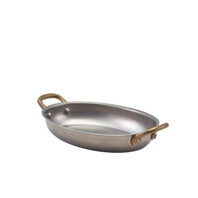 GenWare Vintage Steel Oval Dish 18.5 x 13.5cm - Pack of 6