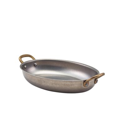 GenWare Vintage Steel Oval Dish 20.75 x 15.75cm - Pack of 6