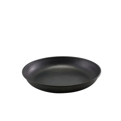 GenWare Black Vintage Steel Coupe Plate 24cm - Pack of 12
