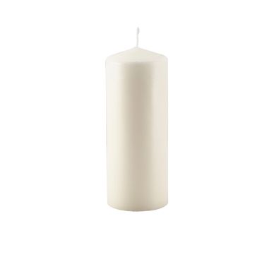 Pillar Candle 20cm H X 8cm Dia Ivory - Pack of 6