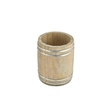 Miniature Wooden Barrel 11.5Dia x 13.5cm