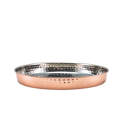 GenWare Hammered Copper Plated Presentation Plate 25cm - Pack of 12
