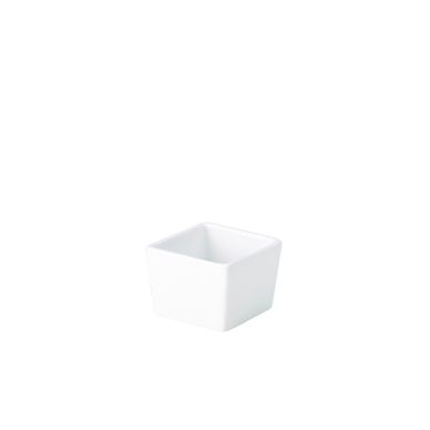 Genware Porcelain Square Dish 6.4 x 4.8cm/ 2.5 x 2