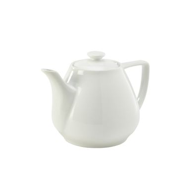 Genware Porcelain Contemporary Teapot 92cl/ 32oz - Pack of 6