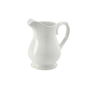 Genware Porcelain Traditional Serving Jug 28cl/ 10oz - Pack of 6