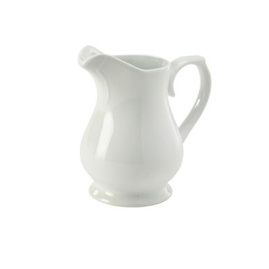 Genware Porcelain Traditional Serving Jug 56cl/ 20oz - Pack of 6