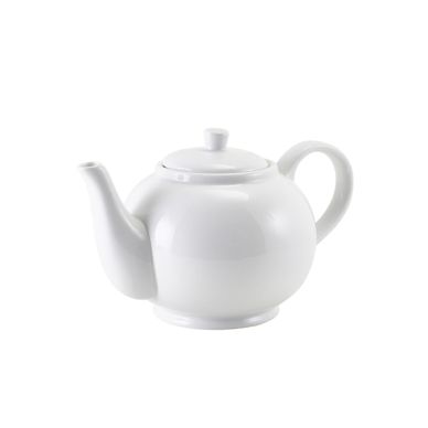 Genware Porcelain Teapot with Infuser 45cl/ 15.75oz - Pack of 6