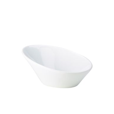 Genware Porcelain Oval Sloping Bowl 21cm/ 8.25