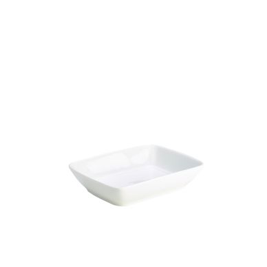 Genware Porcelain Rectangular Dish 19 x 14.5cm/ 7.5 x 5.75