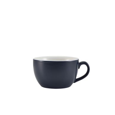 GenWare Porcelain Matt Blue Bowl Shaped Cup 25cl/ 8.75oz - Pack of 6