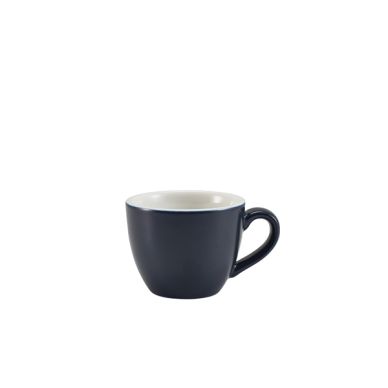 GenWare Porcelain Matt Blue Bowl Shaped Cup 9cl/ 3oz - Pack of 6