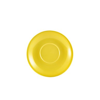 Genware Porcelain Yellow Saucer 16cm - Pack of 6