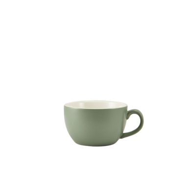 GenWare Porcelain Matt Sage Bowl Shaped Cup 17.5cl/ 6oz - Pack of 6