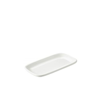 Genware Porcelain Rounded Rectangular Plate 19.5 x 10cm/ 7.75 x 4