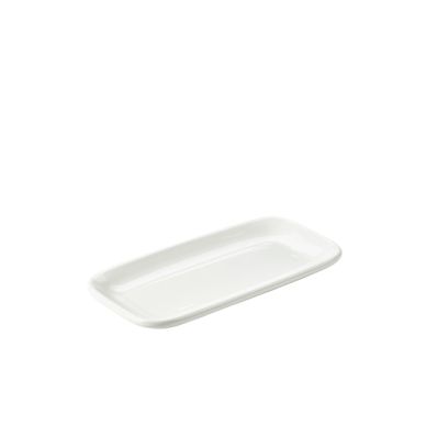 Genware Porcelain Rounded Rectangular Plate 24.5 x 12.5cm/ 9.75 x 5