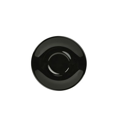 Genware Porcelain Black Saucer 16cm/ 6.25