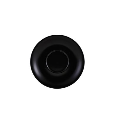 Genware Porcelain Matt Black Saucer 16cm/ 6.25