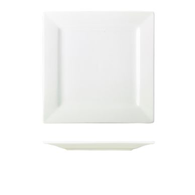 Genware Porcelain Square Plate 26cm/ 10.25