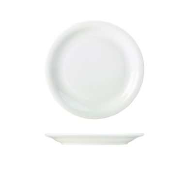 Genware Porcelain Narrow Rim Plate 22cm/ 8.5
