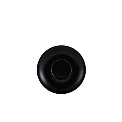 Genware Porcelain Matt Black Saucer 13.5cm/ 5.25