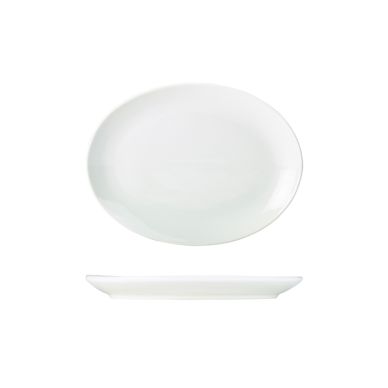 Genware Porcelain Oval Plate 24cm/ 9.5