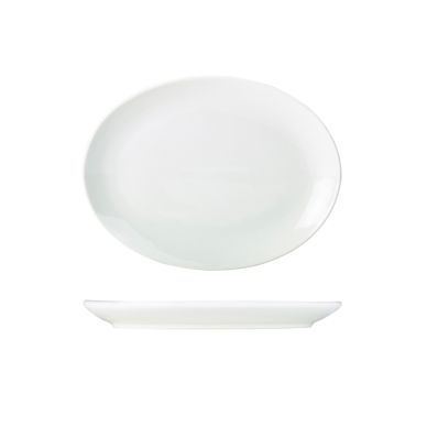 Genware Porcelain Oval Plate 28cm/ 11