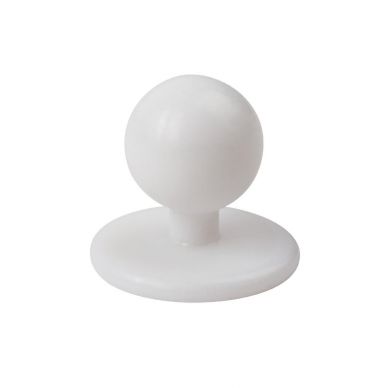 Whites Stud Buttons White (12 Pack)