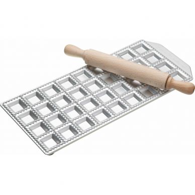 Imperia 36 Hole Ravioli Tray and Rolling Pin