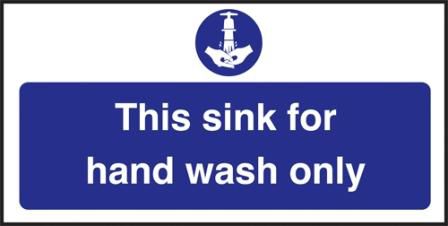 Sink For Hand Wash Only Sign Joynsons