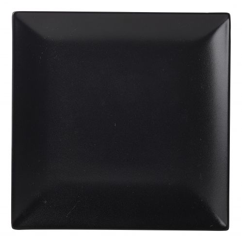 Luna Stoneware Black Square Plate 24cm/9.5" - Pack of 6