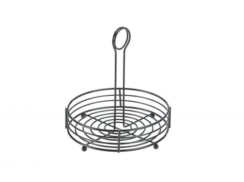 Black Wire Table Caddy 8" Dia X 8.5" (H)