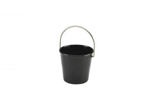 Stainless Steel Miniature Bucket 4.5cm Dia Black - Pack of 24