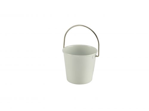 Stainless Steel Miniature Bucket 4.5cm Dia White - Pack of 24