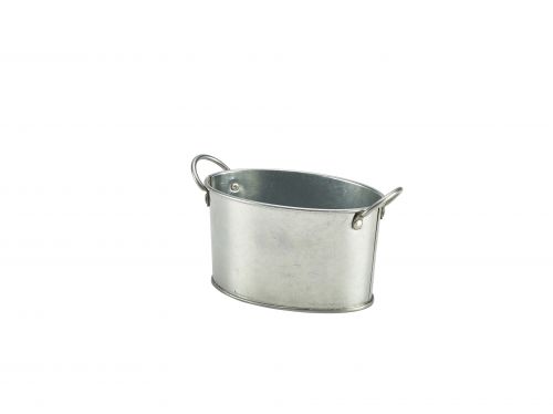 Galvanised Steel Serving Bucket 12.5 x 8.5 x 6.5cm - Pack of 12