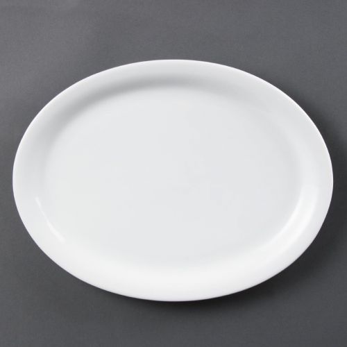 Olympia Whiteware Oval Platters 295mm (6 Pack)