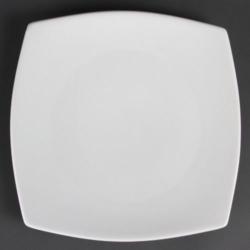 Olympia Whiteware Rounded Square Plates 270mm (6 Pack)