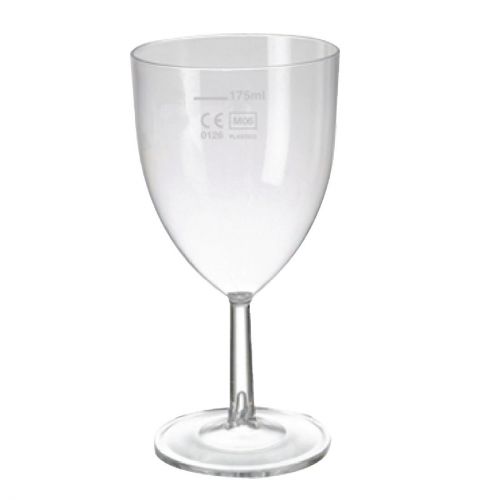 eGreen Polystyrene Wine Glasses 200ml UKCA CE Marked at 175ml (48 pack)