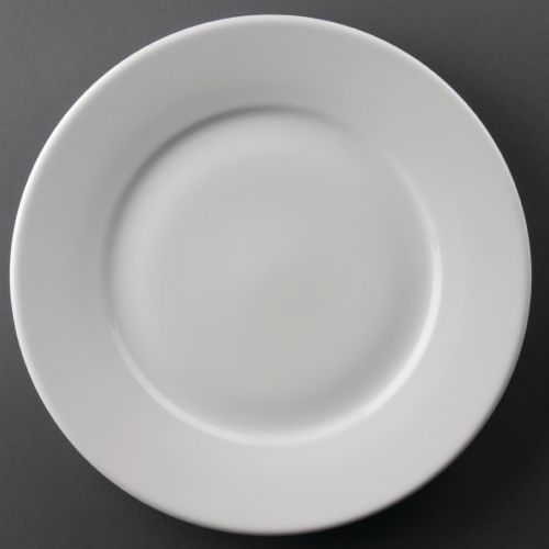 Olympia Athena Wide Rimmed Plates White 254mm/10