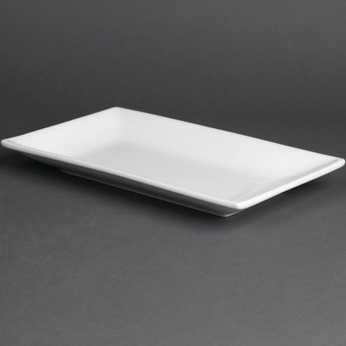 Olympia Whiteware Serving Rectangular Platters 250x 150mm (4 Pack)