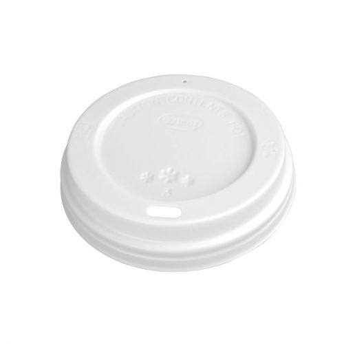 Fiesta Recyclable Coffee Cup Lids White 340ml / 12oz and 455ml / 16oz: Pack Quantity: 50