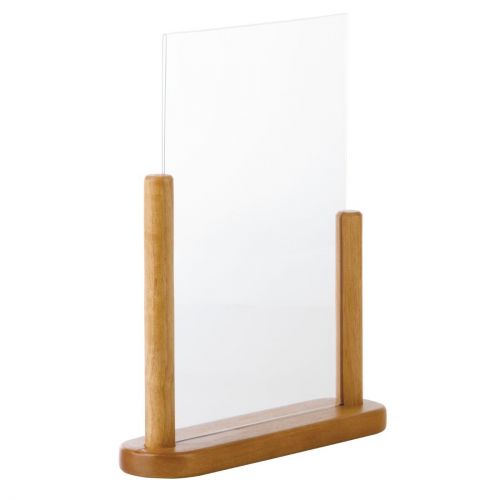 Securit Acrylic Menu Holder With Wooden Frame