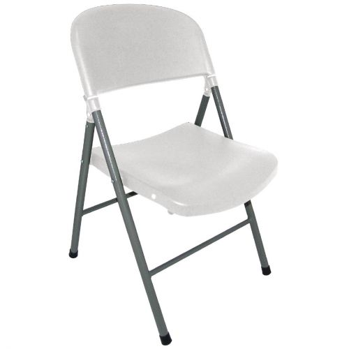 Bolero Foldaway Utility Chairs White (2 pack)
