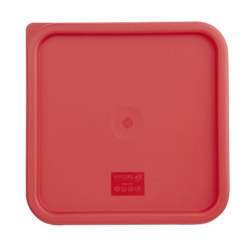 Hygiplas Square Food Storage Container Lid Red: Deksel voor 5,5 en 7L voedseldoos. Kleur: rood.