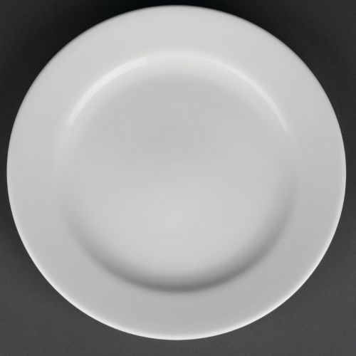 Royal Porcelain Classic White Wide Rim Plates 210mm (12 pack)