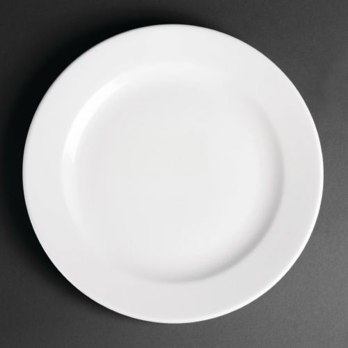 Royal Porcelain Classic White Wide Rim Plates 240mm (12 pack)