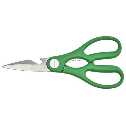Genware Green Handle Stainless Steel Kitchen Scissors 8" (20.3cm)